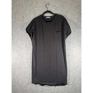 Zara Dress Women Small‎ Short Sleeve Black T Shirt Midi Casual Relax Comfort